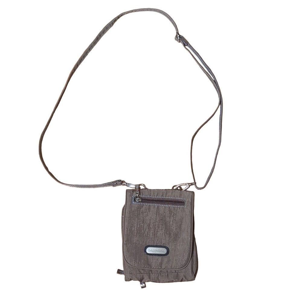 Baggallini Crossbody Bag Small Brown Nylon Adjustable Strap Lightweight Women's